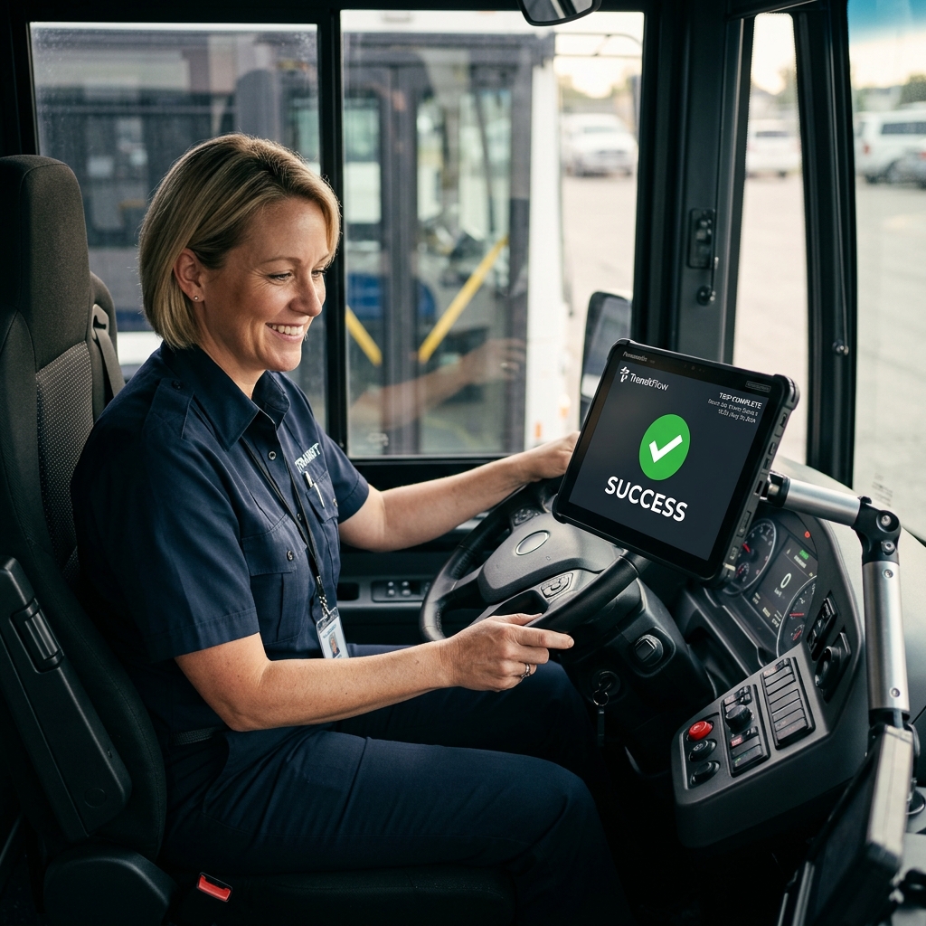 Контролен панел за шофьора на автобус - Мониторинг на плащанията в реално време